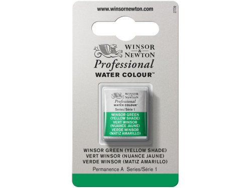Professional Watercolor half-pan - Winsor & Newton - Winsor Green (Yellow Shade)