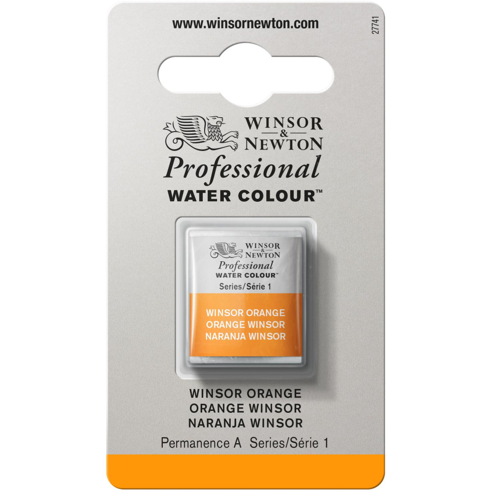 Professional Watercolor half-pan - Winsor & Newton - Winsor Orange