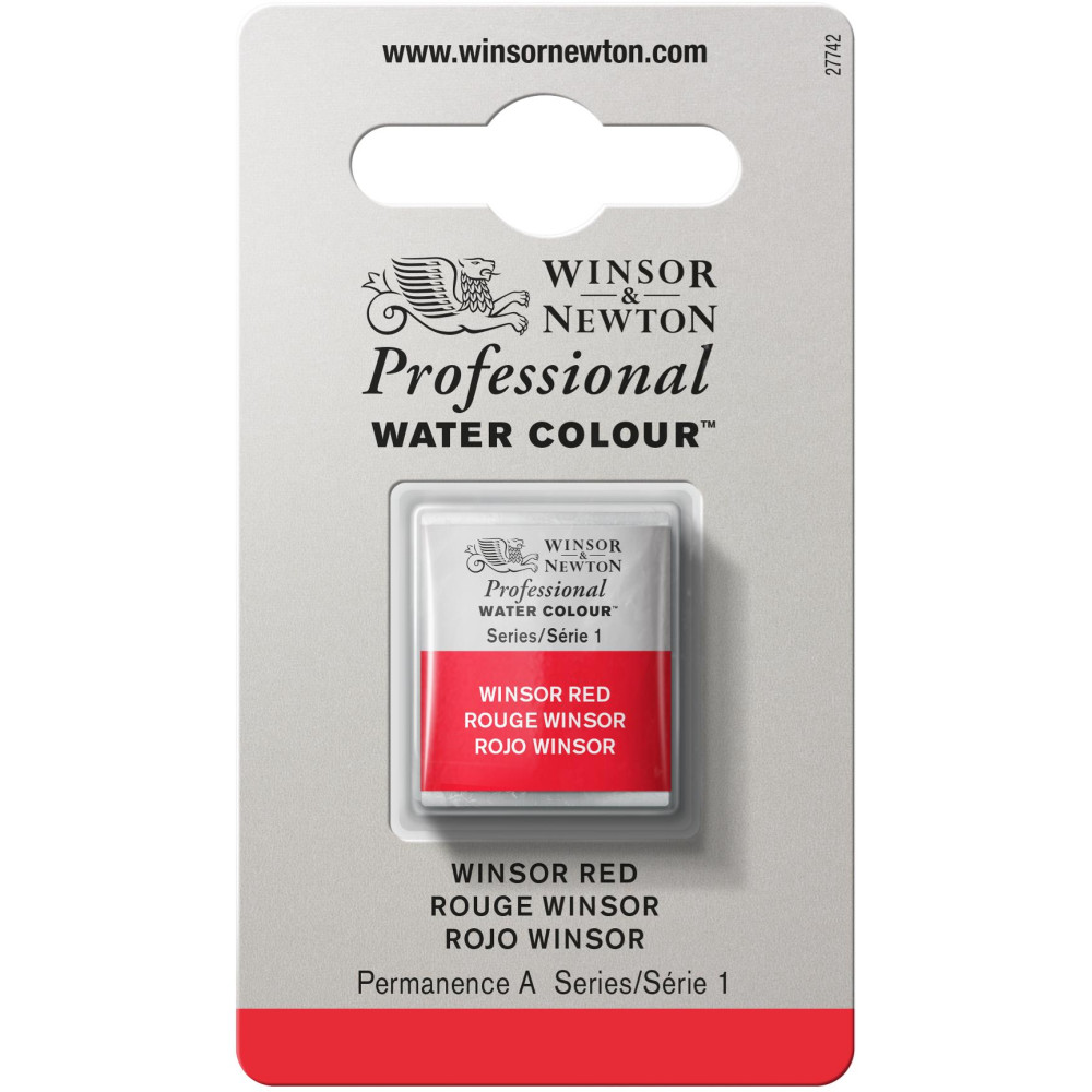 Farba akwarelowa Professional w półkostce - Winsor & Newton - Winsor Red