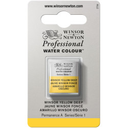 Farba akwarelowa Professional w półkostce - Winsor & Newton - Winsor Yellow Deep