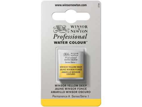 Professional Watercolor half-pan - Winsor & Newton - Winsor Yellow Deep