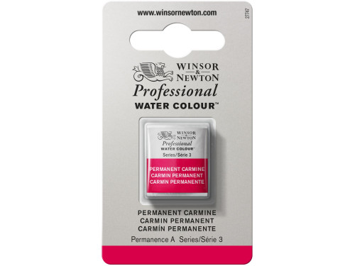 Farba akwarelowa Professional w półkostce - Winsor & Newton - Permanent Carmine