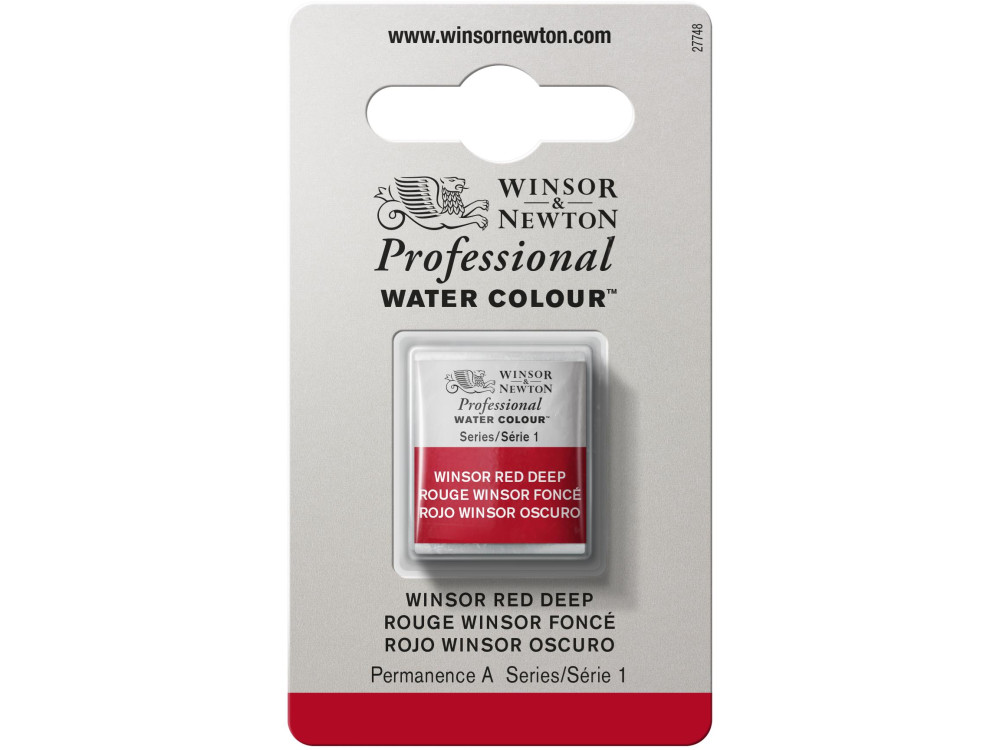 Professional Watercolor half-pan - Winsor & Newton - Winsor Red Deep