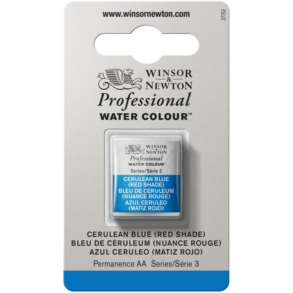 Professional Watercolor half-pan - Winsor & Newton - Cerulean Blue (Red Shade)