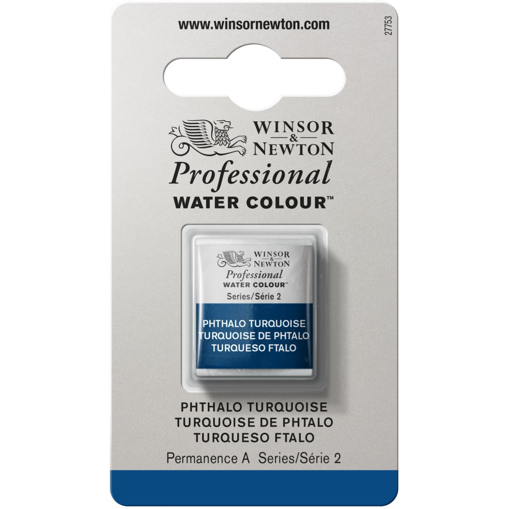 Farba akwarelowa Professional w półkostce - Winsor & Newton - Phthalo Turquoise