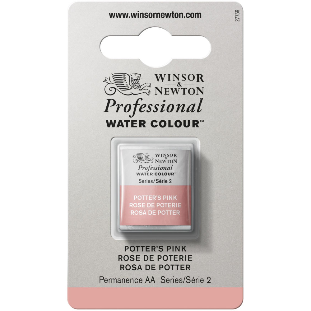 Professional Watercolor half-pan - Winsor & Newton - Potter's Pink