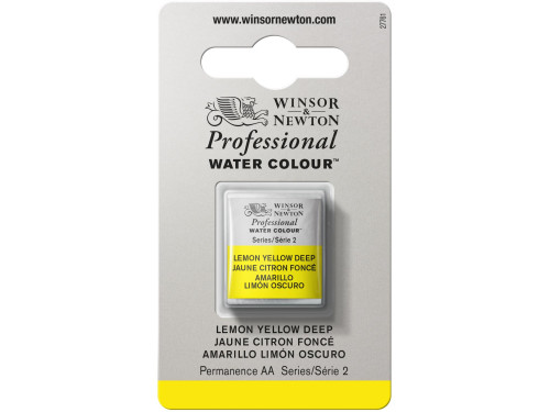 Professional Watercolor half-pan - Winsor & Newton - Lemon Yellow Deep