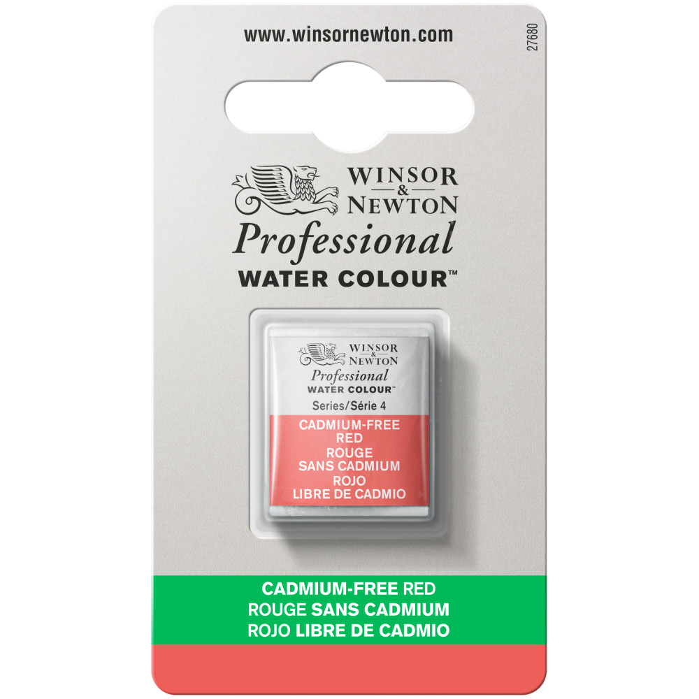 Farba akwarelowa Professional w półkostce - Winsor & Newton - Cadmium Free Red