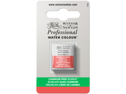Farba akwarelowa Professional w półkostce - Winsor & Newton - Cadmium Free Scarlet