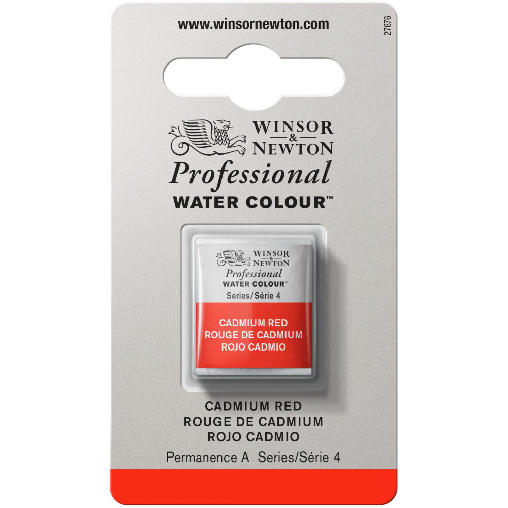 Farba akwarelowa Professional w półkostce - Winsor & Newton - Cadmium Red