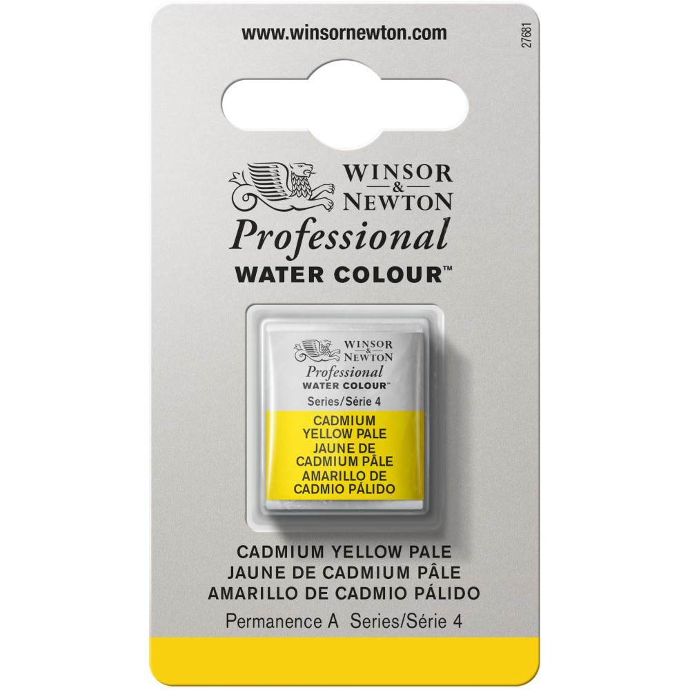 Professional Watercolor half-pan - Winsor & Newton - Cadmium Yellow Pale