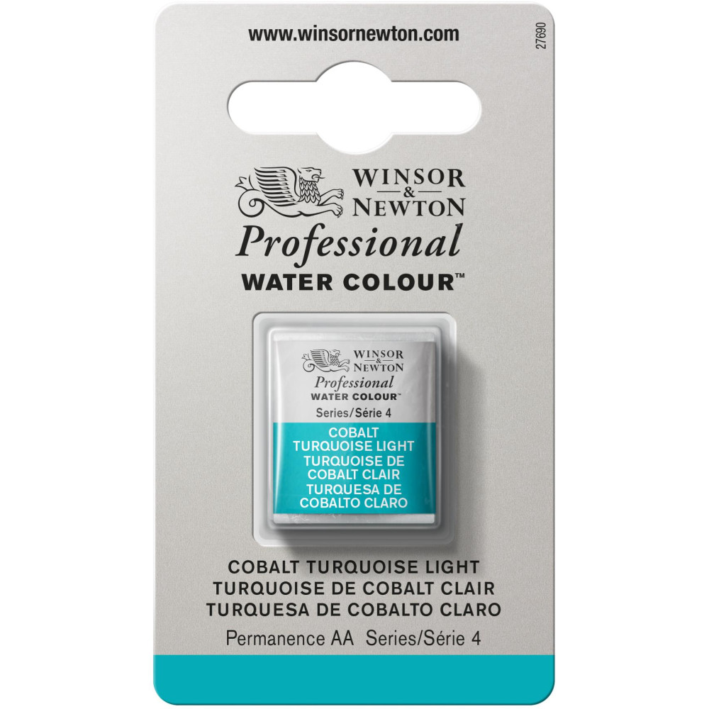 Farba akwarelowa Professional w półkostce - Winsor & Newton - Cobalt Turquoise Light