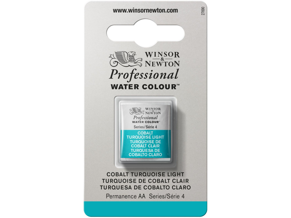 Farba akwarelowa Professional w półkostce - Winsor & Newton - Cobalt Turquoise Light
