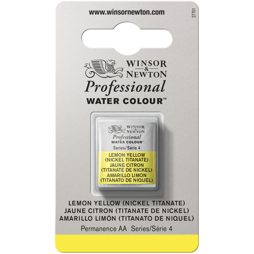 Farba akwarelowa Professional w półkostce - Winsor & Newton - Lemon Yellow