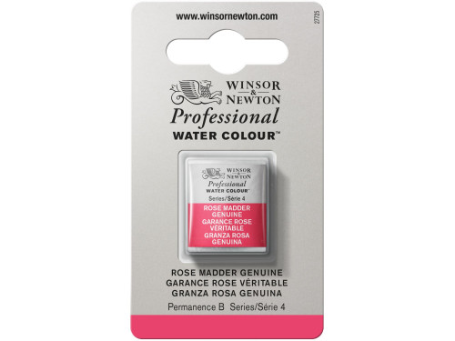 Farba akwarelowa Professional w półkostce - Winsor & Newton - Rose Madder Genuine