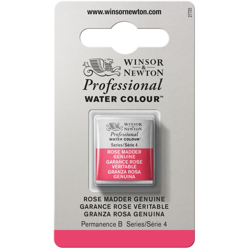 Professional Watercolor half-pan - Winsor & Newton - Rose Madder Genuine