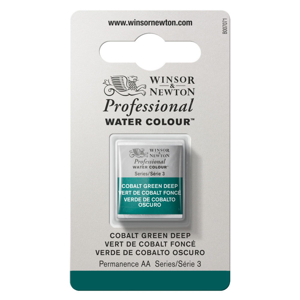 Professional Watercolor half-pan - Winsor & Newton - Cobalt Green Deep