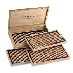 Set of Luminance colored pencils in wooden box - Caran d'Ache - 109 pcs.