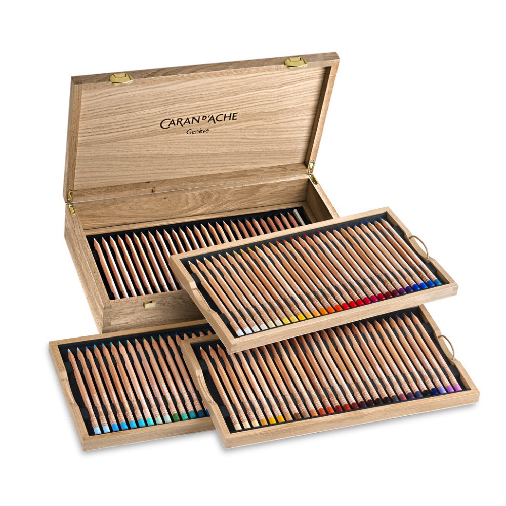 Set of Luminance colored pencils in wooden box - Caran d'Ache - 109 pcs.