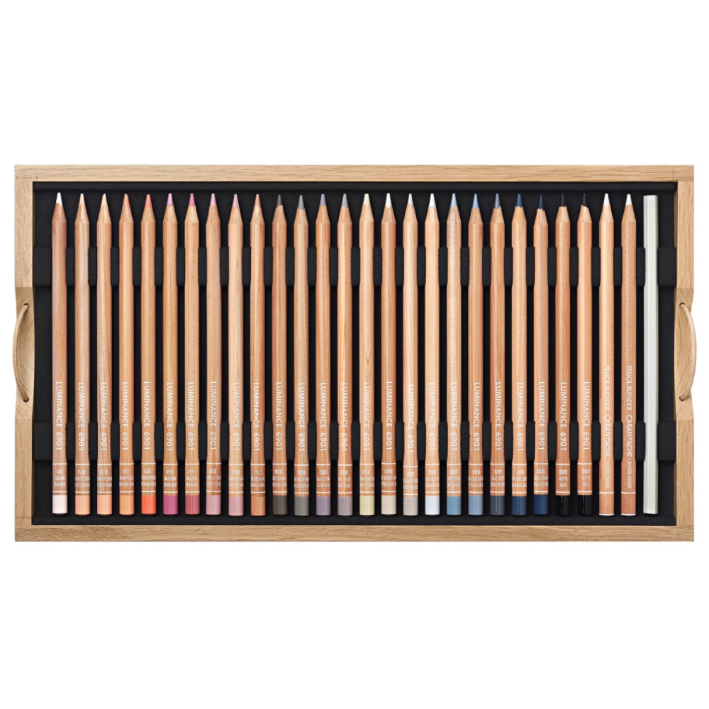 Set of Luminance colored pencils in wooden box - Caran d'Ache - 109 pcs.