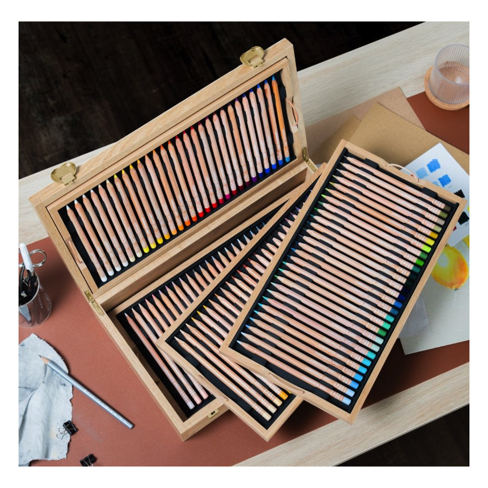 Set of Luminance colored pencils in wooden box - Caran d'Ache - 109 pcs.