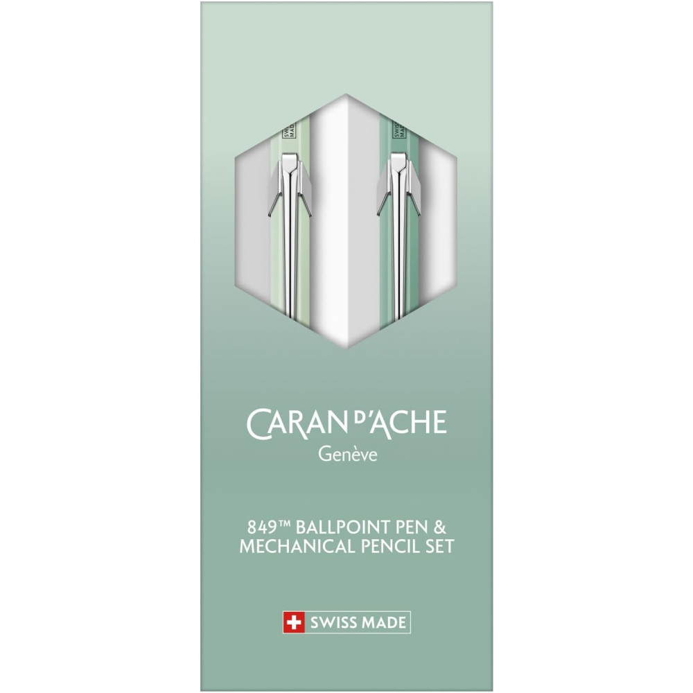 Set of 849 ballpoint pen and pencil - Caran d'Ache - Misty Forest