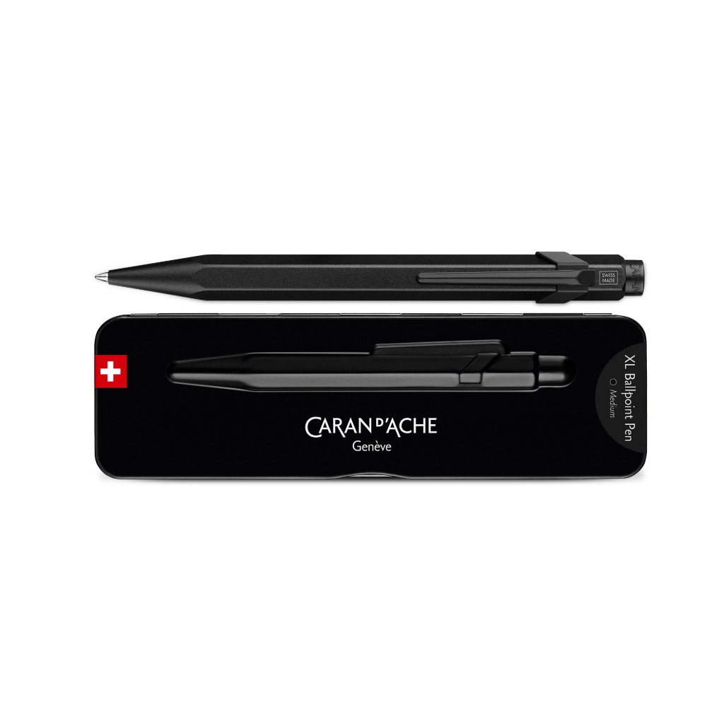Długopis 849 Black Code XL z etui - Caran d'Ache - Black