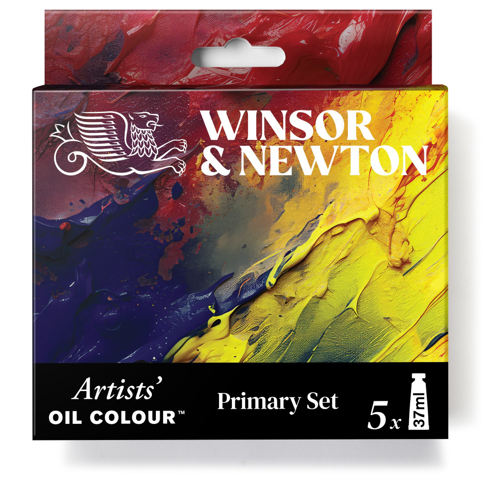 Set of Artists' Oil paints Primary - Winsor & Newton - 5 x 37 ml