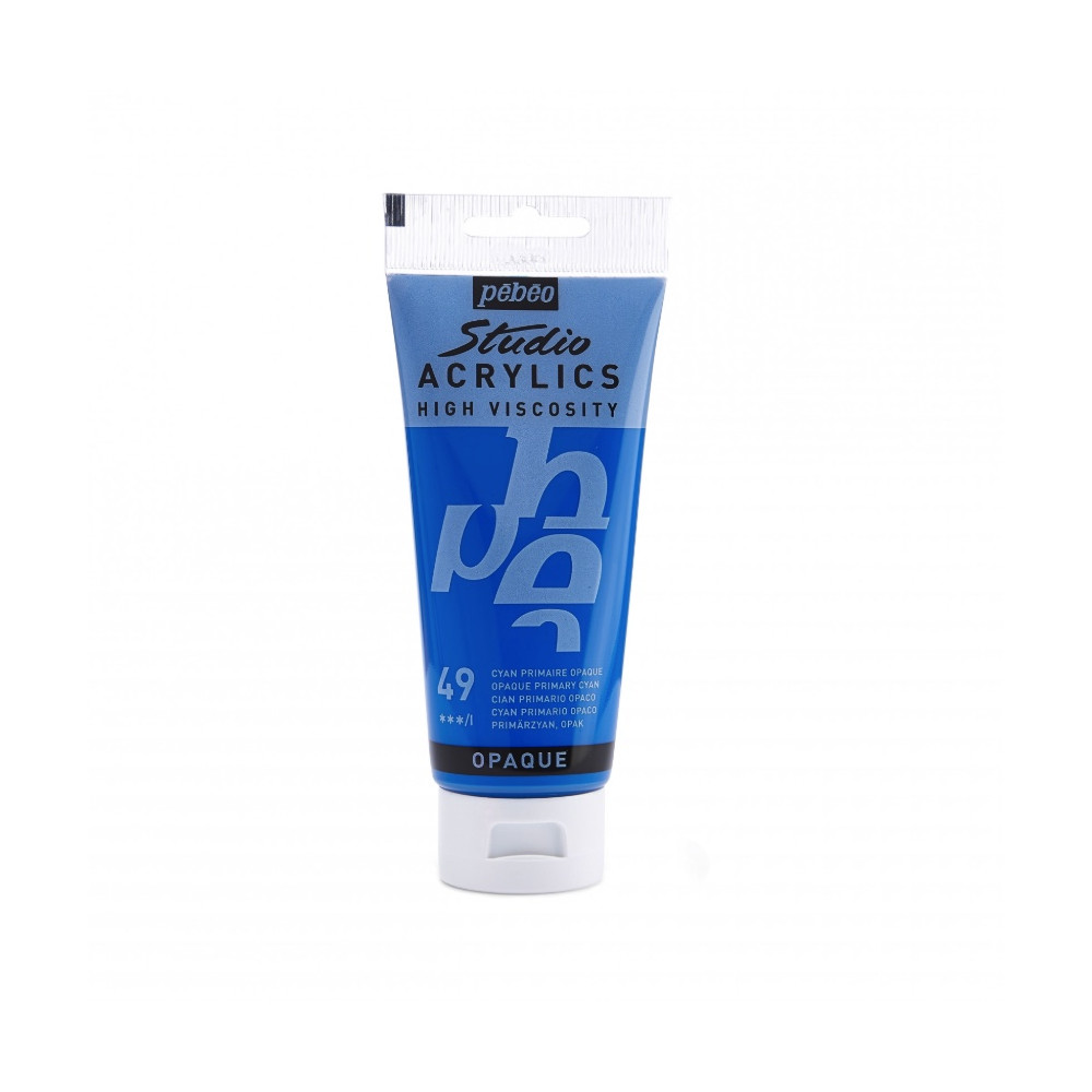 Studio Acrylics paint - Pébéo - 49 Cyan 100 ml