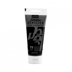 Studio Acrylics paint - Pébéo - 73 Ivory Black Hue 100 ml