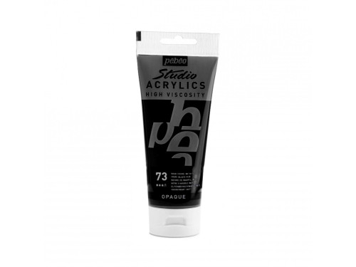 Studio Acrylics paint - Pébéo - 73 Ivory Black Hue 100 ml