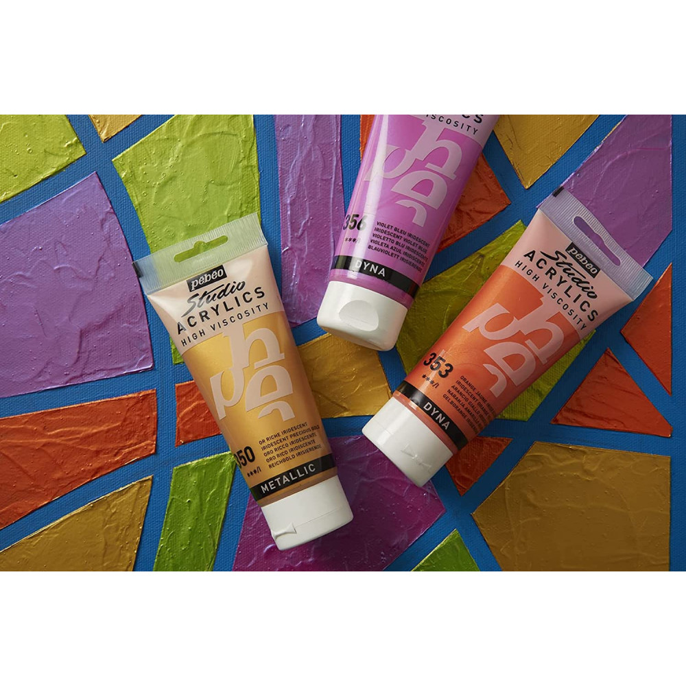 Set of Studio Acrylics paints with markers - Pébéo - 5 x 100 ml