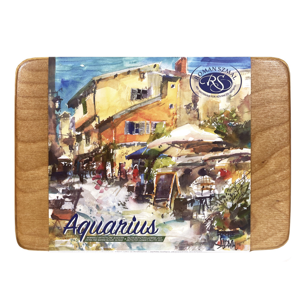 Set of Aquarius watercolor paints Krzysztof Ludwin - Roman Szmal - 36 colors