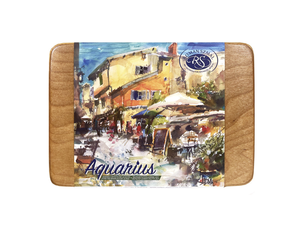 Set of Aquarius watercolor paints Krzysztof Ludwin - Roman Szmal - 36 colors