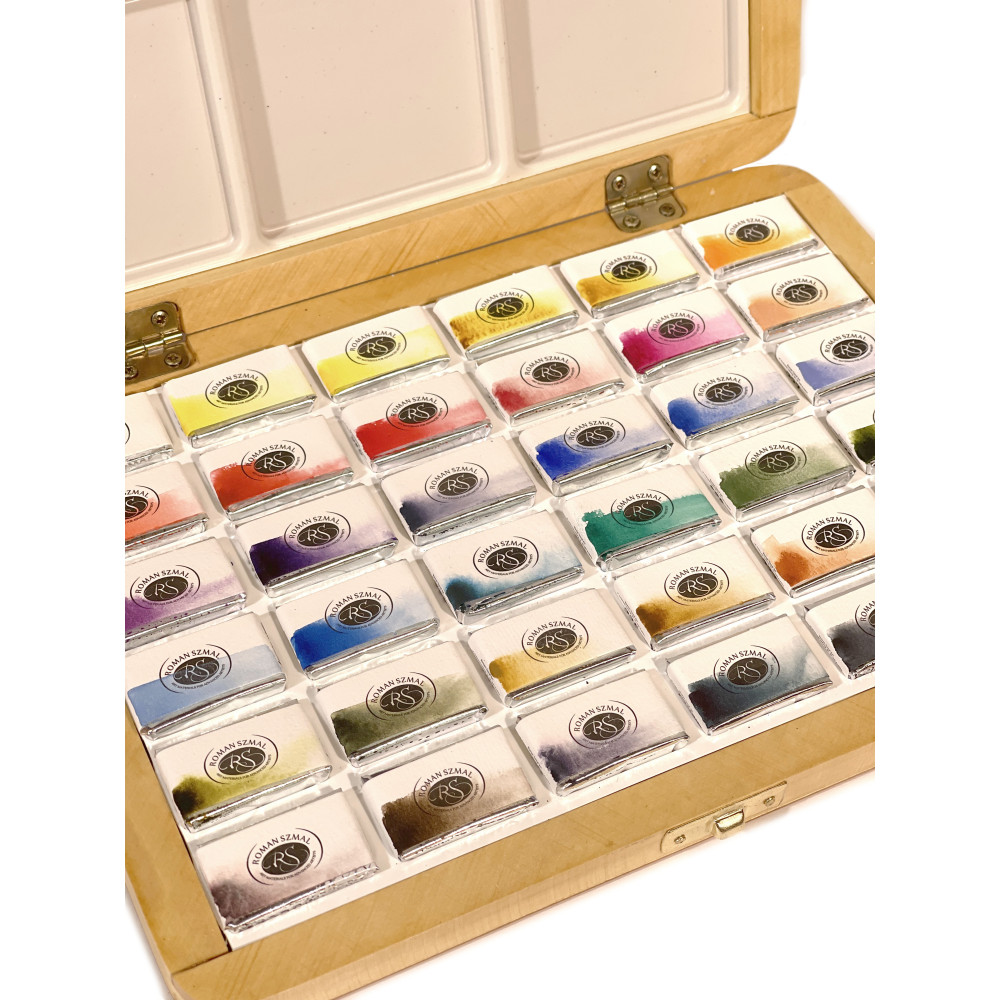 Set of Aquarius watercolor paints Krzysztof Ludwin - Roman Szmal - 36 colors