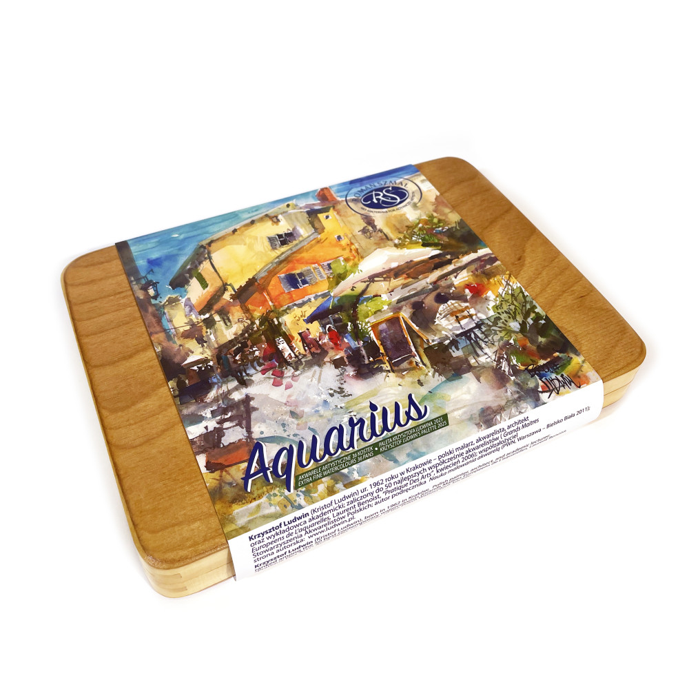 Zestaw akwareli Aquarius w kostkach Krzysztof Ludwin - Roman Szmal - 36 kolorów