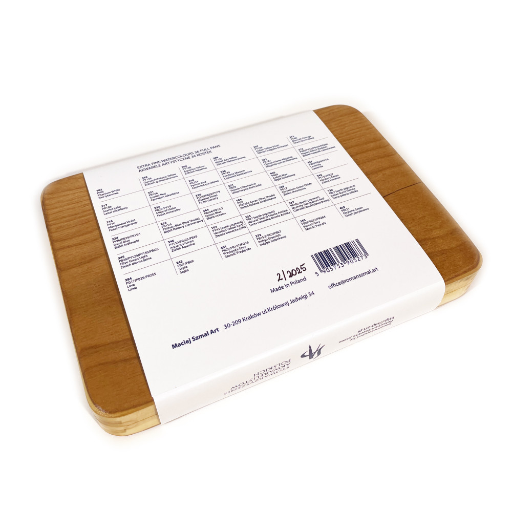 Zestaw akwareli Aquarius w kostkach Krzysztof Ludwin - Roman Szmal - 36 kolorów