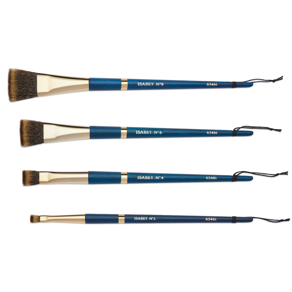 Pędzel płaski wash syntetyczny Isacolor 6546i - Isabey - nr 8