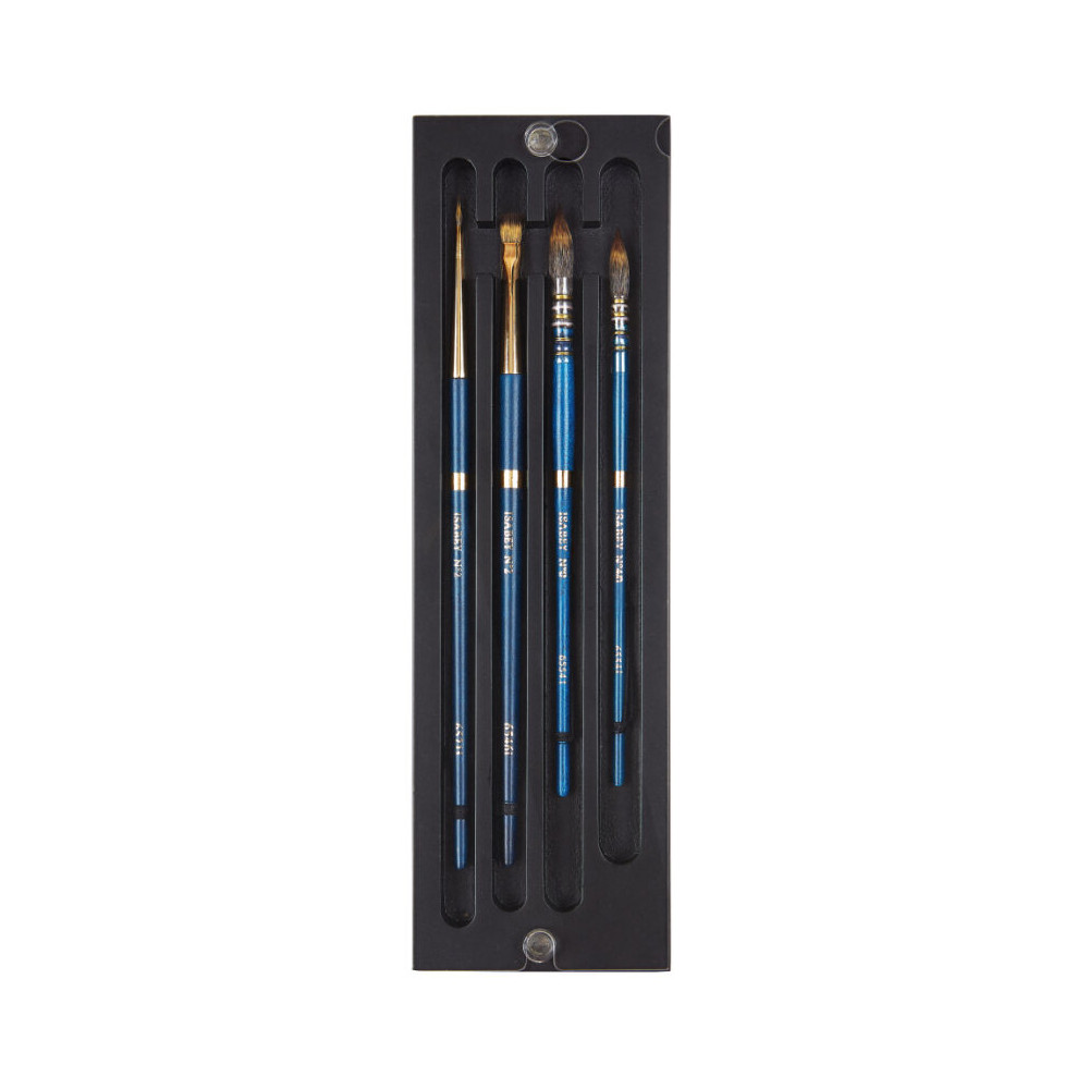 Set of synthetic Isacolor brushes - Isabey - 4 pcs.