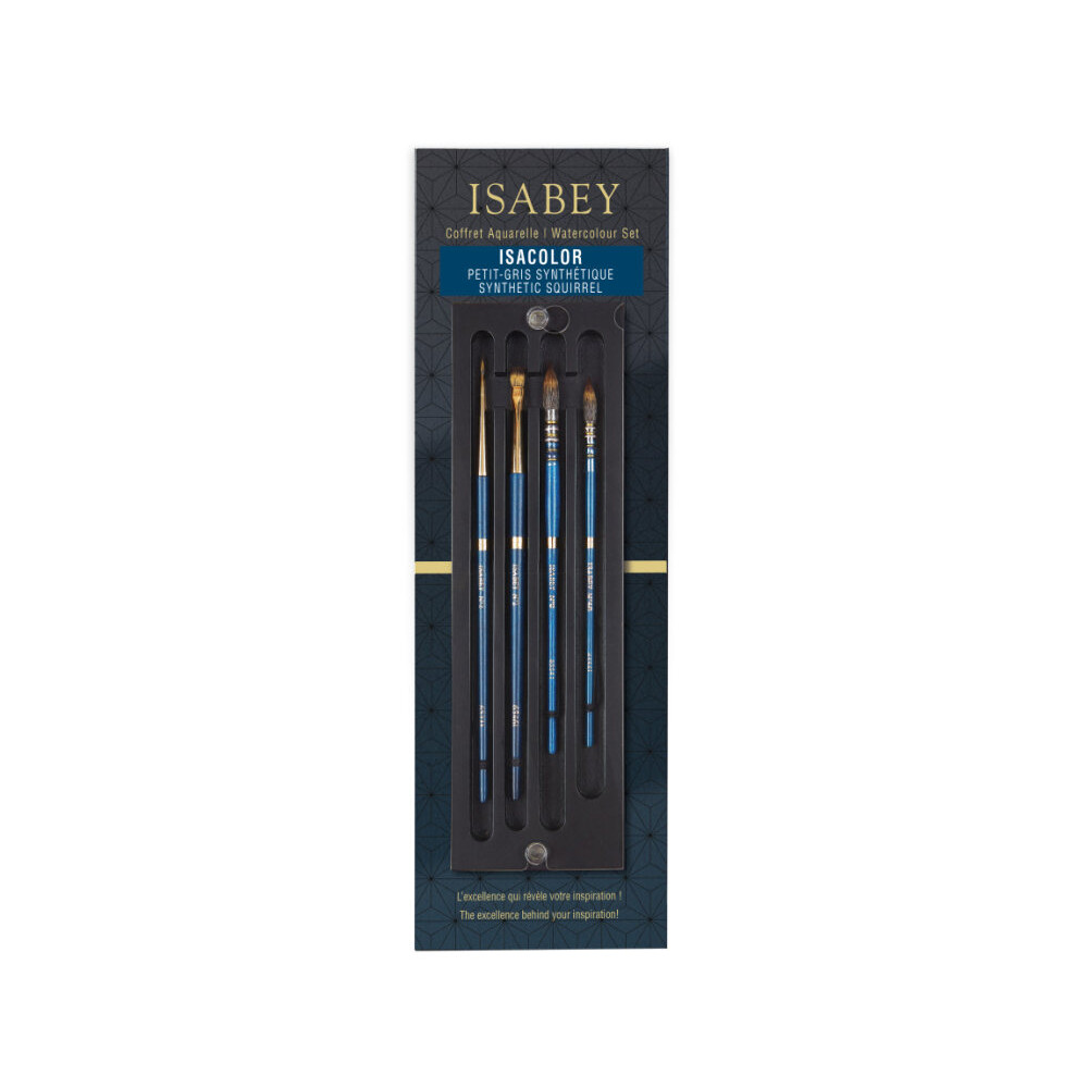 Set of synthetic Isacolor brushes - Isabey - 4 pcs.