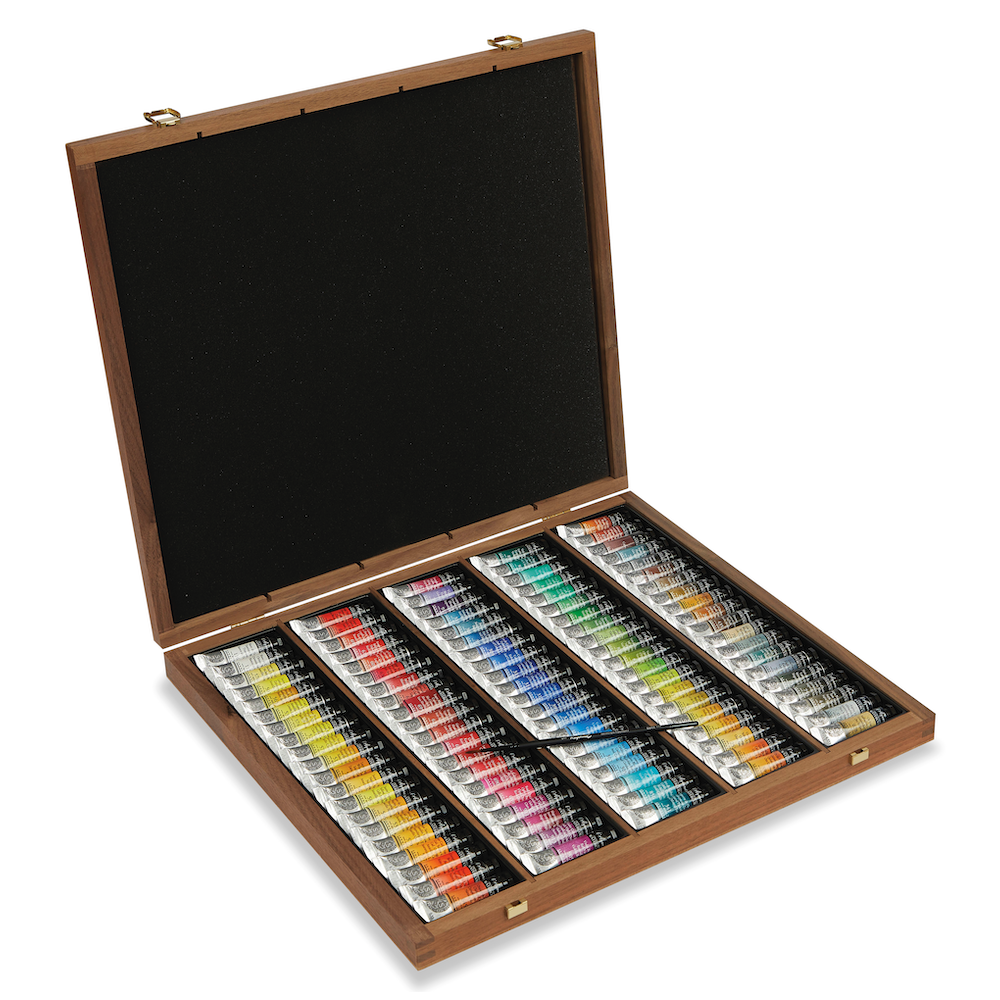 Zestaw akwareli l’Aquarelle w drewnianej kasecie - Sennelier - 100 x 10 ml