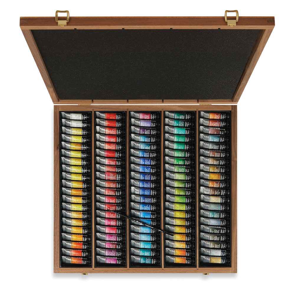 Set of l’Aquarelle watercolor paints in wooden case - Sennelier - 100 x 10 ml