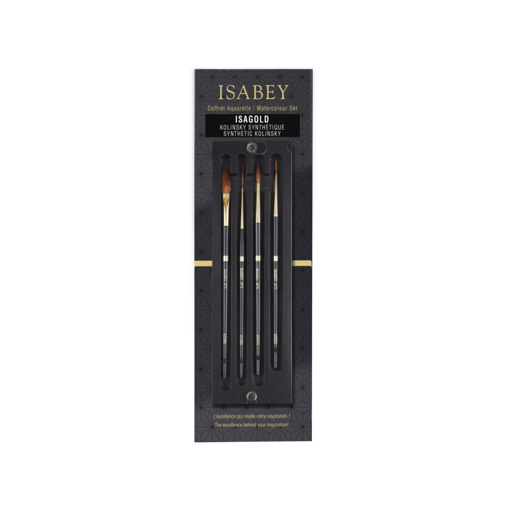 Set of synthetic Isagold brushes - Isabey - 4 pcs.