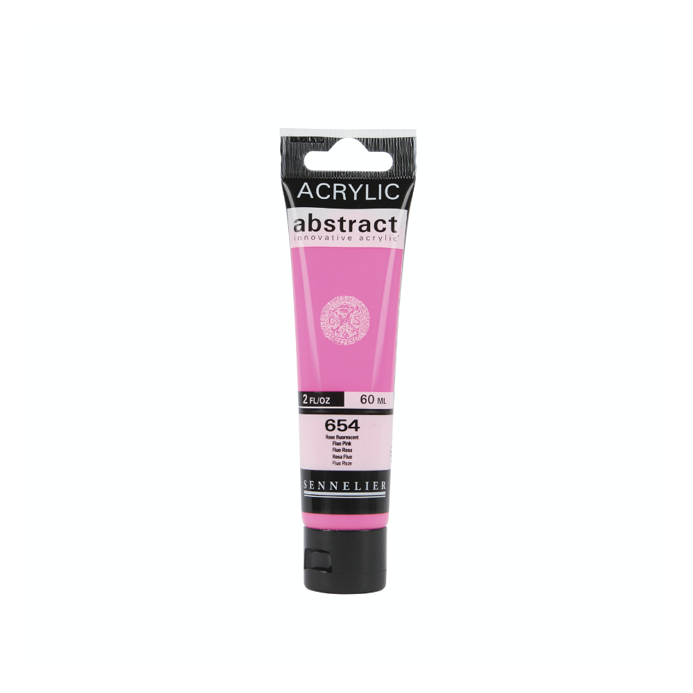 Farba akrylowa Abstract - Sennelier - 654 Fluorescent Pink 60 ml