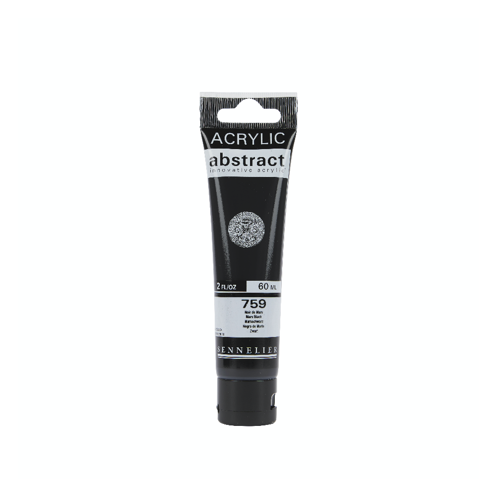 Abstract acrylic paint - Sennelier - 759 Mars Black 60 ml
