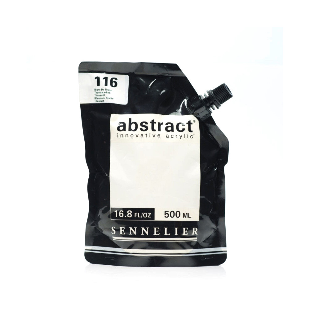 Farba akrylowa Abstract - Sennelier - 116 Titanium White 500 ml