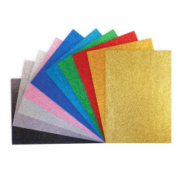 Brystol brokatowy A3 - Happy Color - kolorowy 150 g 10 ark.