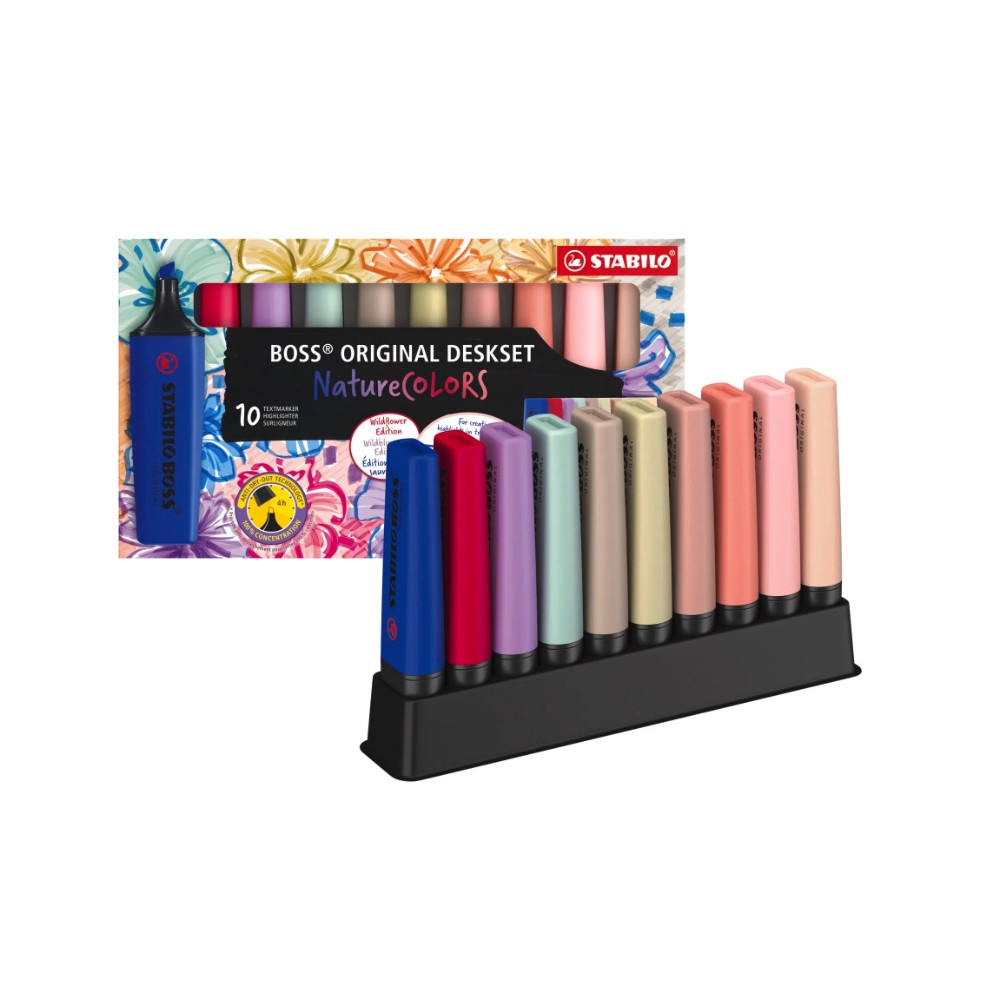 Set of Boss Original Nature Colors Wildflowers Highlighters - Stabilo -  10 pcs.