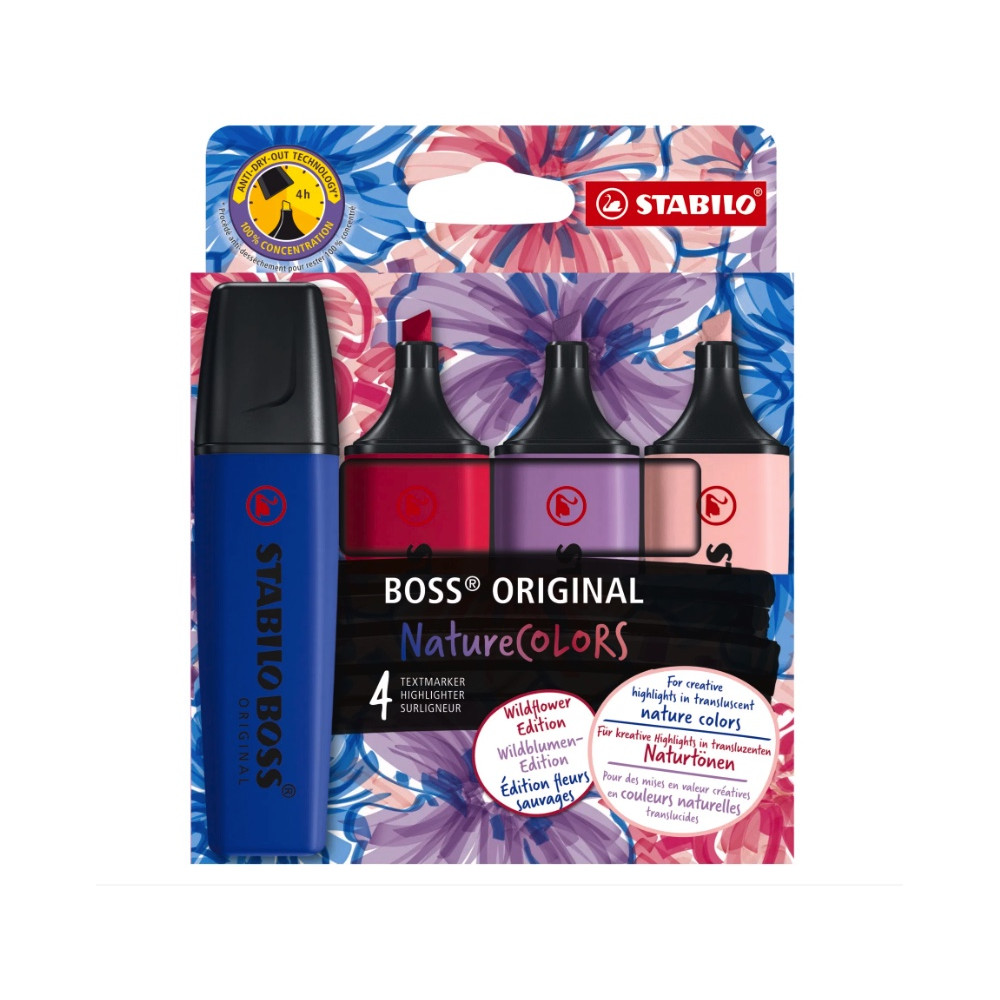 Set of Boss Original Wildflowers Highlighters - Stabilo -  4 pcs.