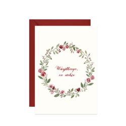 Greeting card - Paperwords - Wreath A6